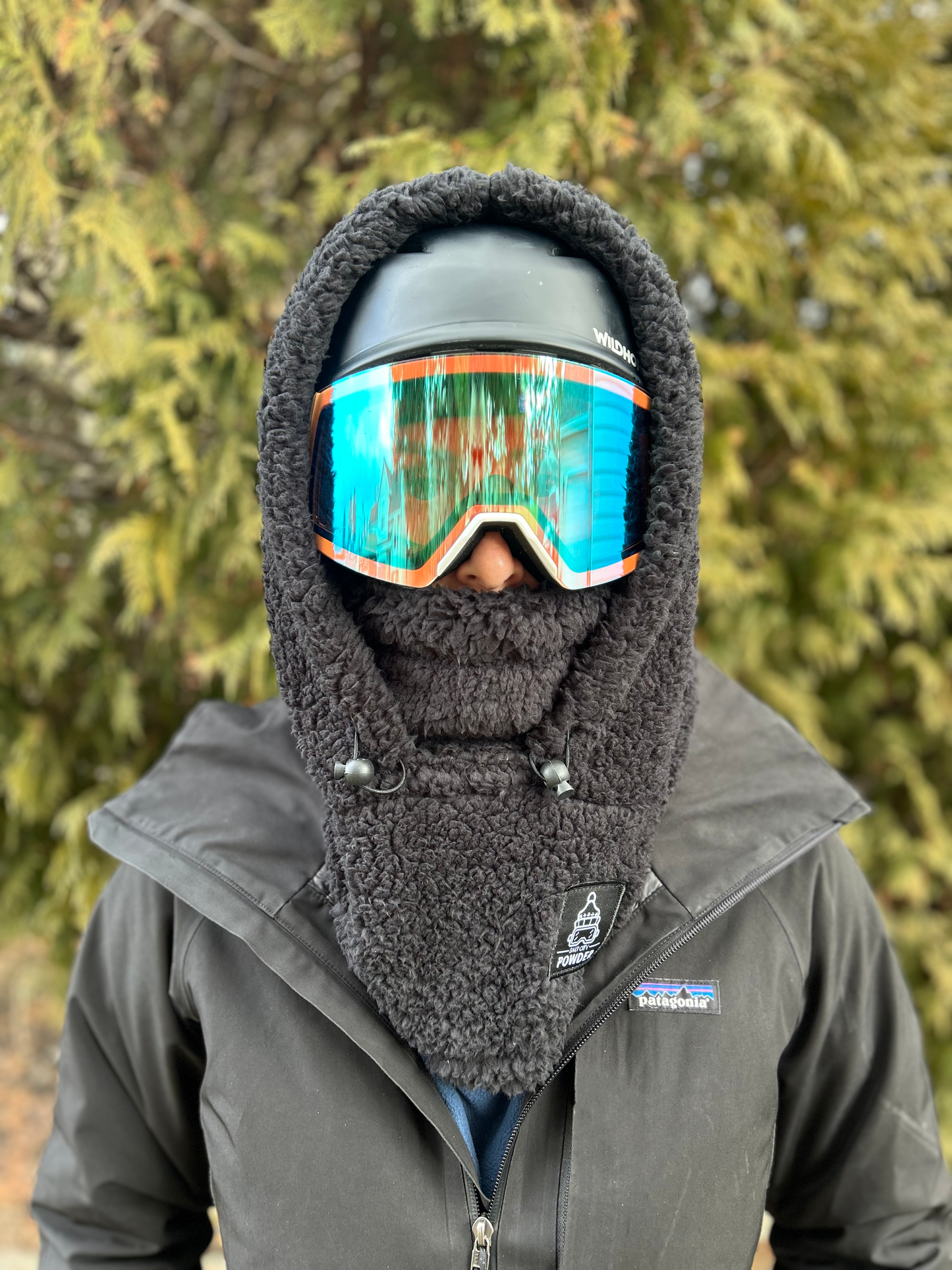 Black Sherpa Helmet Hood