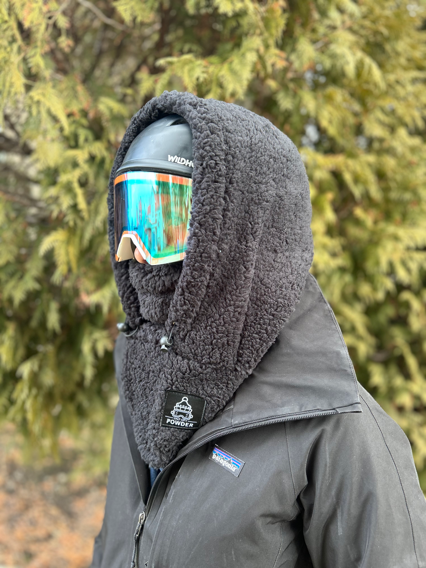 Black Sherpa Helmet Hood