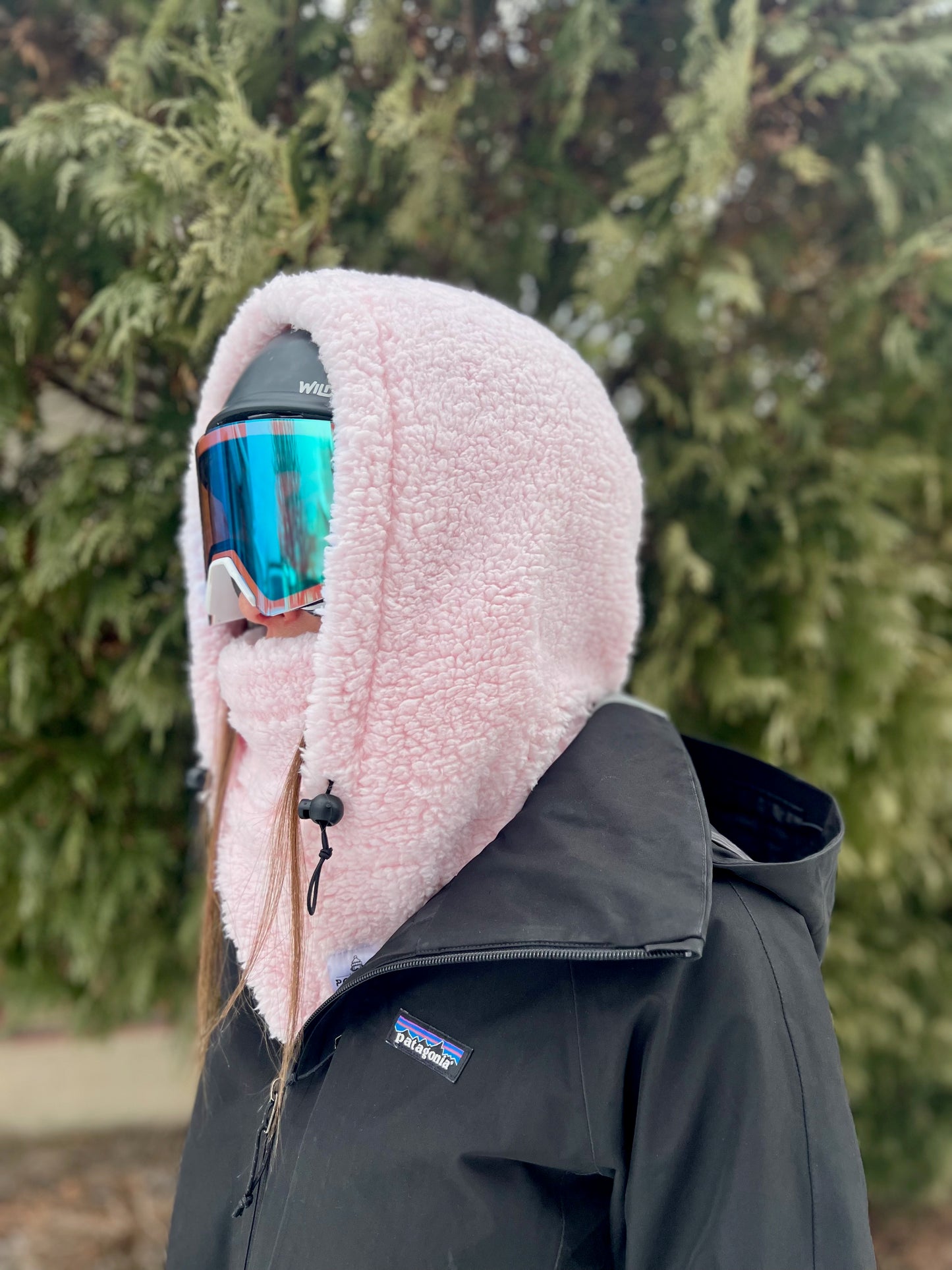Pink Sherpa Helmet Hood